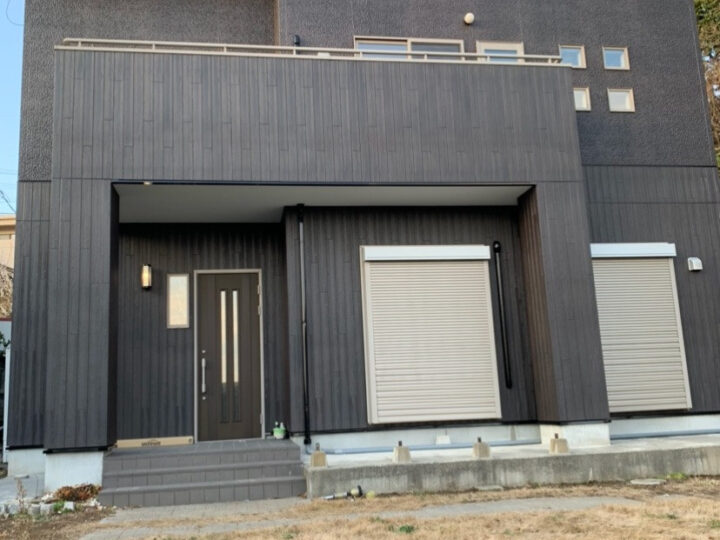 日立市 屋根壁全面塗装・室内ガレージ内装工事・外構工事